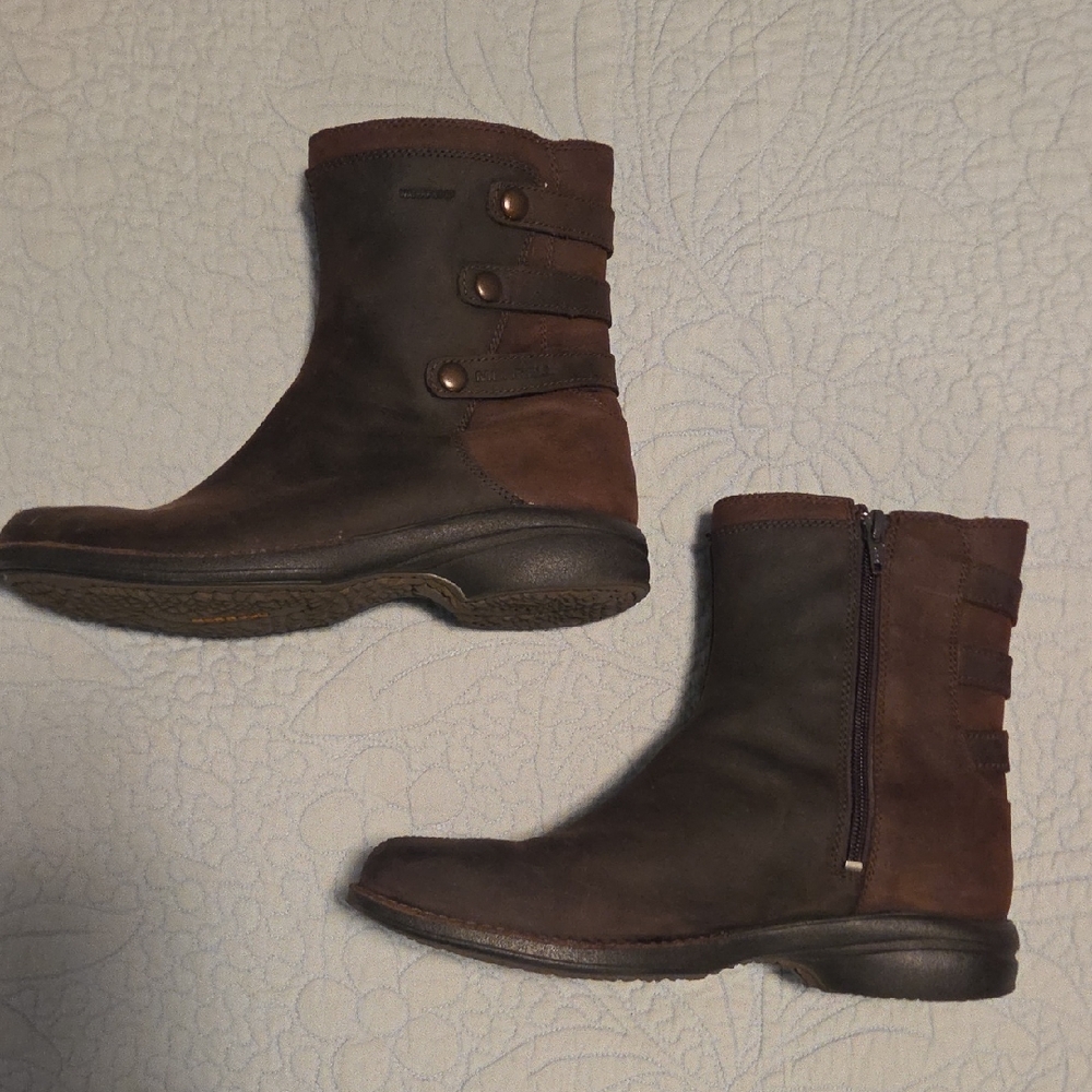 Merrell Women's Captiva Launch Waterproof Leather Boots, Size 9